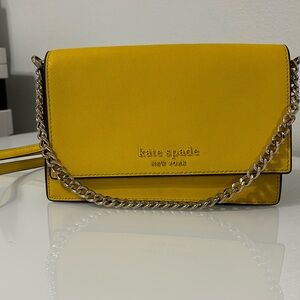 Small yellow Kates Spade crossbody bag